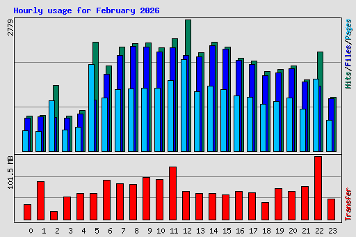 Hourly usage for February 2026