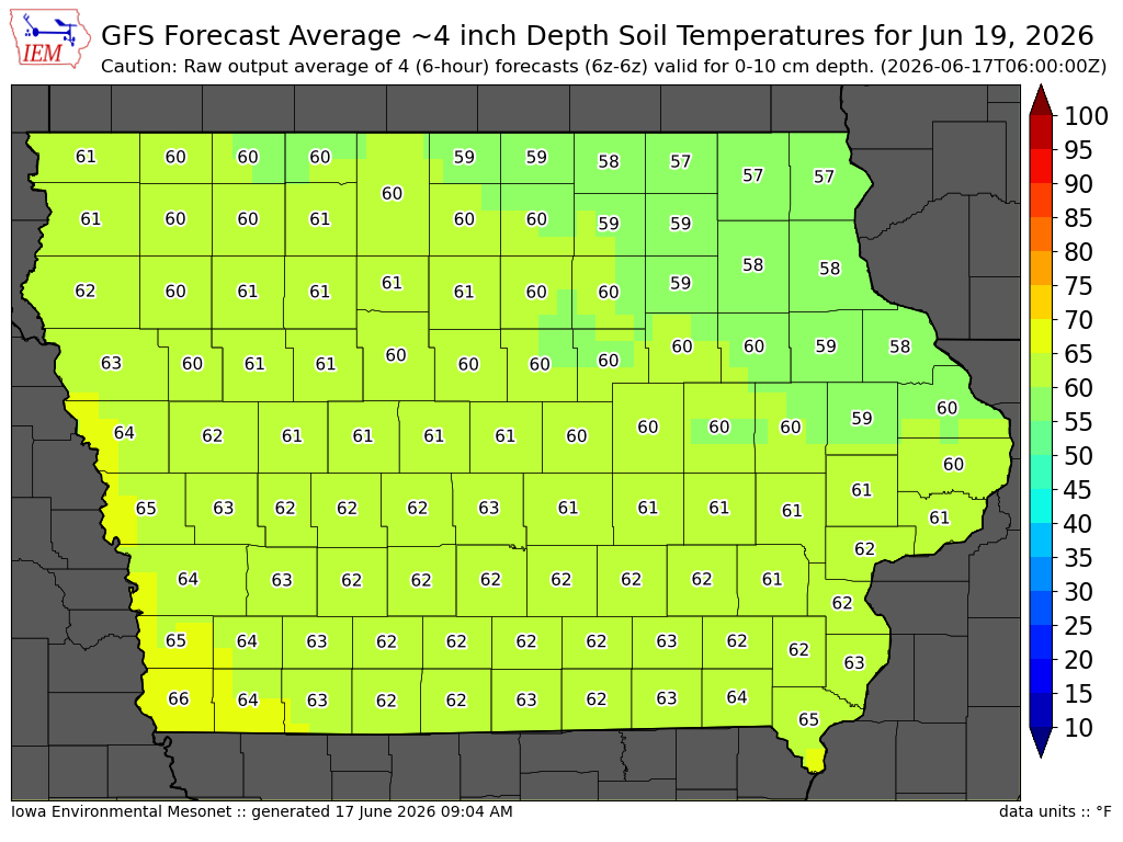 GFS soil temperature forecast day 2
