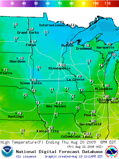 Lower 70s