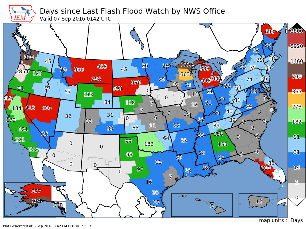 Since Last Flash Flood Watch