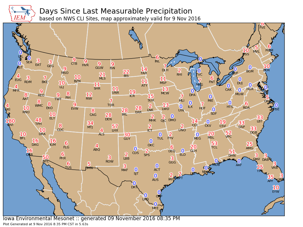 Days Since Last Rain