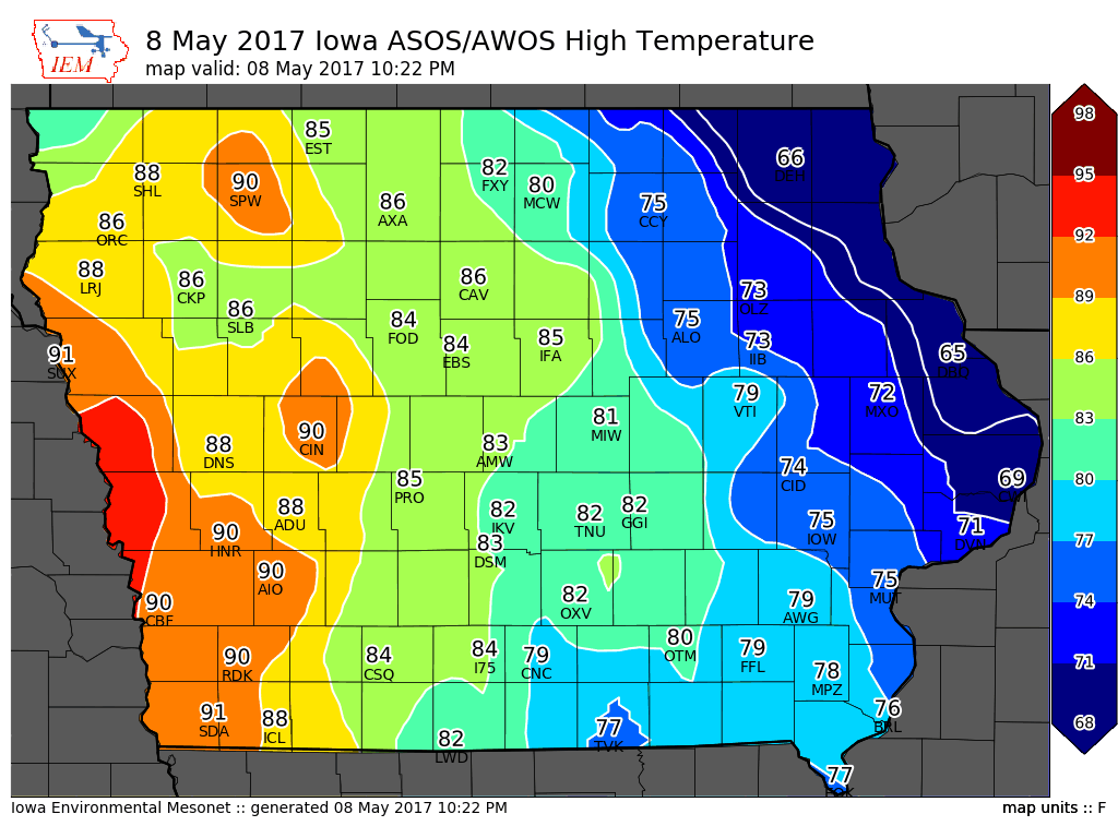 mid 60s to lower 90s