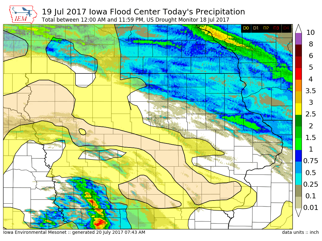 Missing Driest Areas