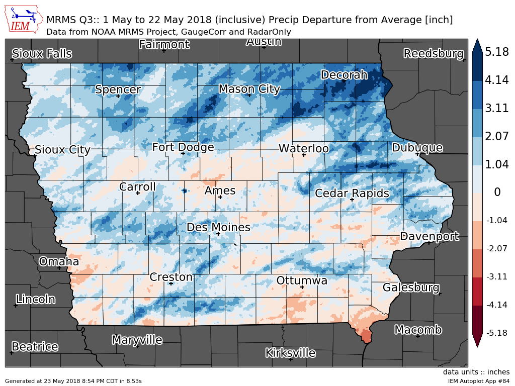 May Precipitation Departures