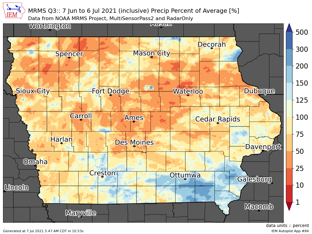Gridded Percent of Average Precipitation