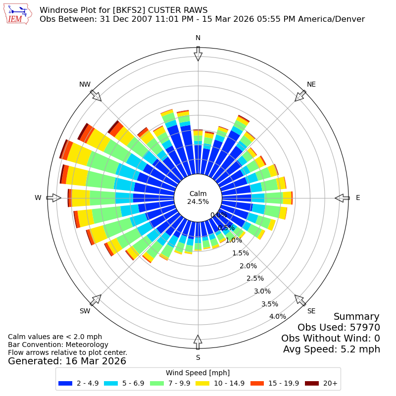 Yearly wind rose for BKFS2