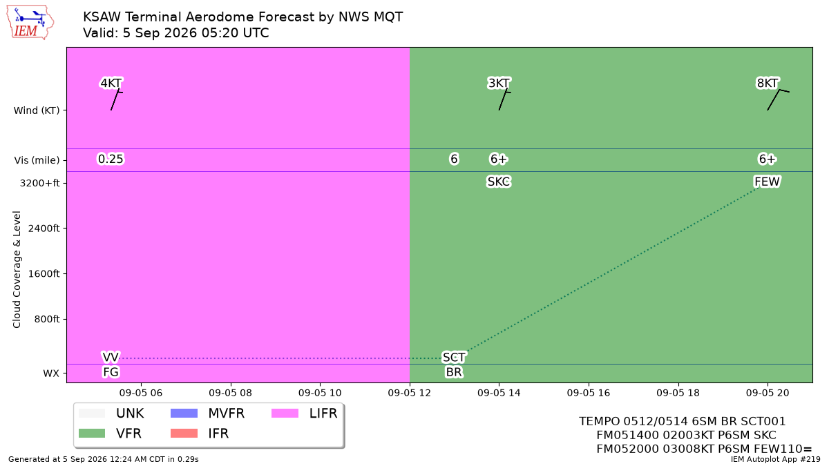 TAF Visualization for KSAW